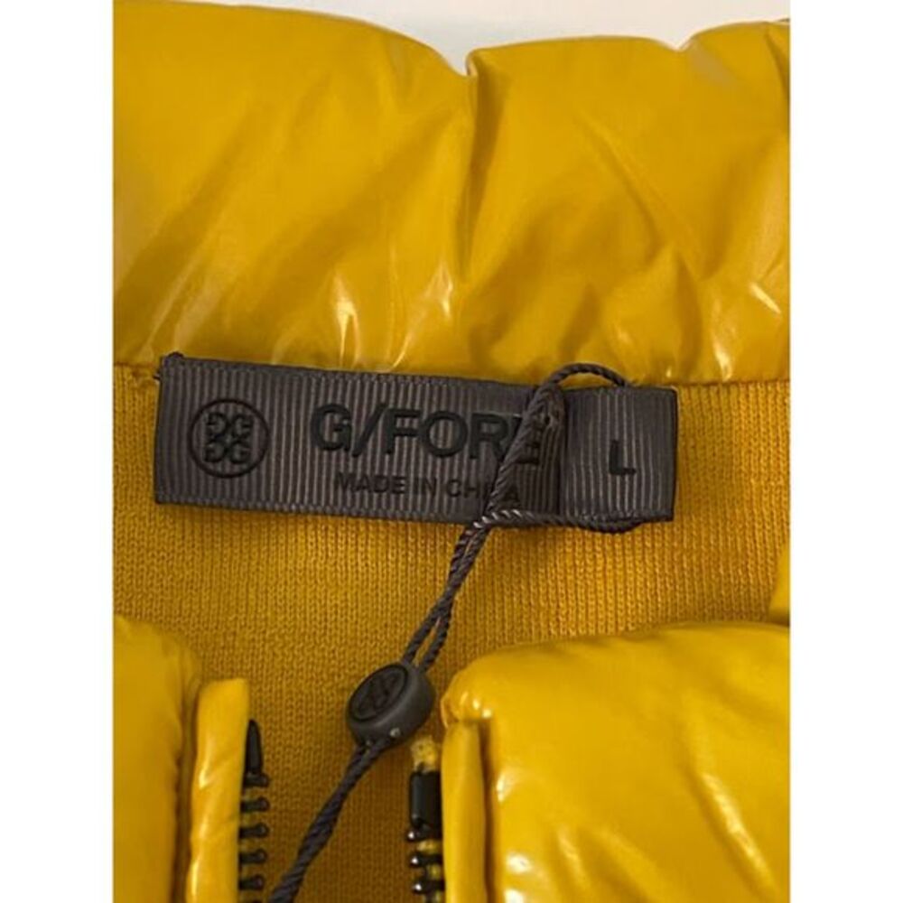G/FORE Quilted Shiny Yellow Golf Vest - Picture 4 of 9